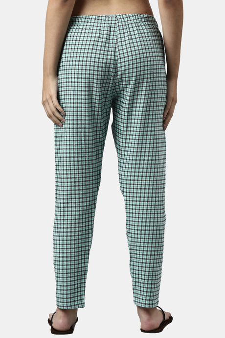 Enamor Cotton Loungewear Set - Soft Aqua Plaid Aop — image 10