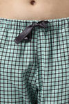 Enamor Cotton Loungewear Set - Soft Aqua Plaid Aop — thumbnail 17