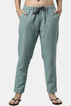 Enamor Cotton Loungewear Set - Soft Aqua Plaid Aop — thumbnail 8