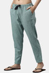 Enamor Cotton Loungewear Set - Soft Aqua Plaid Aop — thumbnail 9