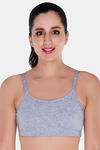 Innocence Double Layered Non-Wired Full Coverage Blouse Bra - Grey — thumbnail 1