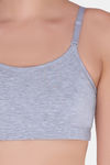 Innocence Double Layered Non-Wired Full Coverage Blouse Bra - Grey — thumbnail 5