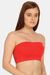 Innocence Single Layered Non-Wired Full Coverage Tube Bra - Red — thumbnail 2