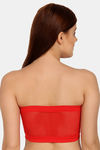 Innocence Single Layered Non-Wired Full Coverage Tube Bra - Red — thumbnail 4