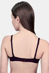 Innocence Double Layered Non-Wired Full Coverage T-Shirt Bra - Purple — thumbnail 3
