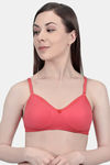 Innocence Double Layered Non-Wired Full Coverage T-Shirt Bra - Coral — thumbnail 1