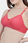 Innocence Double Layered Non-Wired Full Coverage T-Shirt Bra - Coral — thumbnail 4
