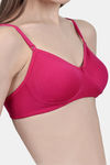 Innocence Double Layered Non-Wired Full Coverage T-Shirt Bra - Fuschia — thumbnail 4