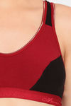 Innocence Double Layered Non-Wired Full Coverage Blouse Bra - Maroon — thumbnail 5