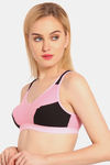 Innocence Double Layered Non-Wired Full Coverage Blouse Bra - Pink — thumbnail 3