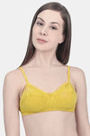 Innocence Single Layered Non-Wired Full Coverage T-Shirt Bra - Mustard — thumbnail 1