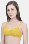 Innocence Single Layered Non-Wired Full Coverage T-Shirt Bra - Mustard — thumbnail 2