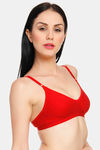 Innocence Double Layered Non-Wired Full Coverage T-Shirt Bra - Red — thumbnail 2