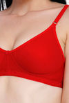Innocence Double Layered Non-Wired Full Coverage T-Shirt Bra - Red — thumbnail 5