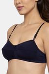 Innocence Single Layered Non-Wired Medium T-Shirt Bra - Navy Blue — thumbnail 5