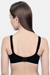 Innocence Double Layered Non-Wired Full Coverage Minimiser Bra - Black — thumbnail 3