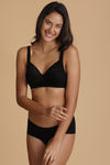 Enamor Lace Grace Non Padded Non Wired Bra-Black — thumbnail 4