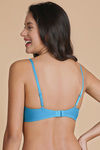 Enamor High Coverage Non Padded Cotton Bra-Blue — thumbnail 3