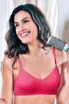 Enamor Contoured High Coverage Non Wired Bra-Pink — thumbnail 1