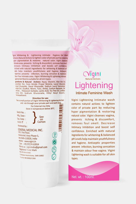 Vigini Lightening Intimate Wash (100ml) - White — image 3