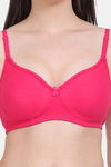 Vanila Single Layered Non-Wired Full Coverage T-Shirt Bra - Dark Pink — thumbnail 4