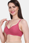 Vanila Single Layered Non-Wired Full Coverage T-Shirt Bra - Mauve — thumbnail 3