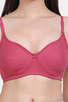 Vanila Single Layered Non-Wired Full Coverage T-Shirt Bra - Mauve — thumbnail 4