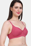 Vanila Single Layered Non-Wired Full Coverage T-Shirt Bra - Mauve — thumbnail 5