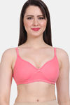 Vanila Single Layered Non-Wired Full Coverage T-Shirt Bra - Peach — thumbnail 1