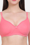 Vanila Single Layered Non-Wired Full Coverage T-Shirt Bra - Peach — thumbnail 4