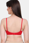Vanila Single Layered Non-Wired Full Coverage T-Shirt Bra - Red — thumbnail 2
