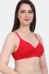 Vanila Single Layered Non-Wired Full Coverage T-Shirt Bra - Red — thumbnail 5