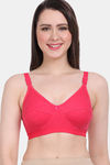 Vanila Single Layered Non-Wired Full Coverage Minimiser Bra - Peach — thumbnail 1