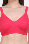 Vanila Single Layered Non-Wired Full Coverage Minimiser Bra - Peach — thumbnail 4