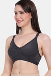 Vanila Single Layered Non-Wired Full Coverage Minimiser Bra - Grey — thumbnail 3