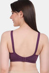 Vanila Single Layered Non-Wired Full Coverage Minimiser Bra - Purple — thumbnail 2