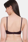 Vanila Double Layered Non-Wired Full Coverage T-Shirt Bra - Purple — thumbnail 2