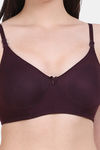 Vanila Double Layered Non-Wired Full Coverage T-Shirt Bra - Purple — thumbnail 4