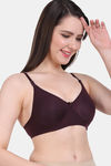 Vanila Double Layered Non-Wired Full Coverage T-Shirt Bra - Purple — thumbnail 5