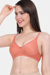 Vanila Double Layered Non-Wired Full Coverage T-Shirt Bra - Rust — thumbnail 3
