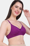 Vanila Single Layered Non-Wired Full Coverage Sag Lift Bra - Purple — thumbnail 5