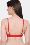 Vanila Single Layered Non-Wired Full Coverage Sag Lift Bra - Red — thumbnail 2