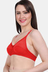 Vanila Single Layered Non-Wired Full Coverage Sag Lift Bra - Red — thumbnail 3
