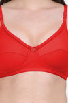Vanila Single Layered Non-Wired Full Coverage Sag Lift Bra - Red — thumbnail 4