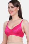 Vanila Single Layered Non-Wired Full Coverage T-Shirt Bra - Dark Pink — thumbnail 3