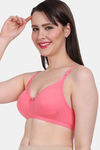 Vanila Double Layered Non-Wired Full Coverage T-Shirt Bra - Peach — thumbnail 3