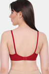 Vanila Padded Non-Wired High Coverage T-Shirt Bra - Maroon — thumbnail 2