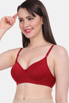 Vanila Padded Non-Wired High Coverage T-Shirt Bra - Maroon — thumbnail 3