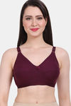 Vanila Single Layered Non-Wired Full Coverage Minimiser Bra - Purple — thumbnail 1