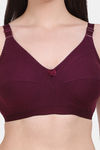 Vanila Single Layered Non-Wired Full Coverage Minimiser Bra - Purple — thumbnail 4
